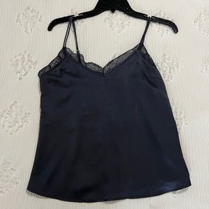 Lace silk tank